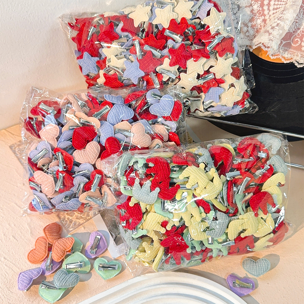 Kids Outdoor Wear - 10-30Pcs/Set Solid Designs Pentagram Elegant Heart