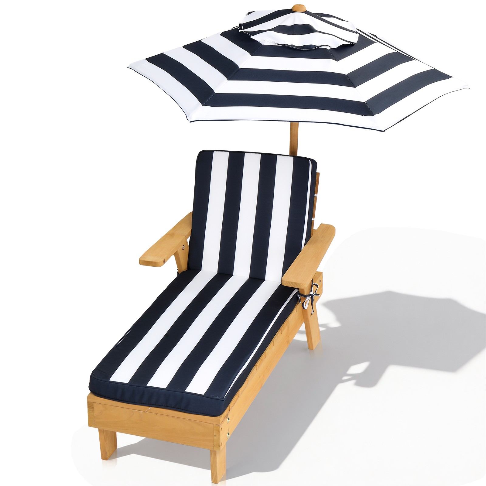 Kids Outdoor Lounge Chair With Umbrella - Kids Chaise Lounge Patio Lounge Chair
