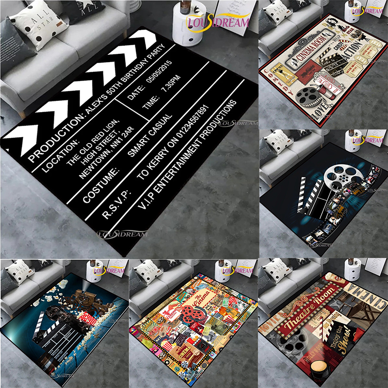 Kids Outdoor Table - Vintage Projector Theme Movie Night Clapperboard