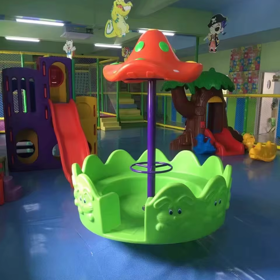 Kids Outdoor Merry Go Round - Kids Outdoor Cute Style Plastic Outdoor