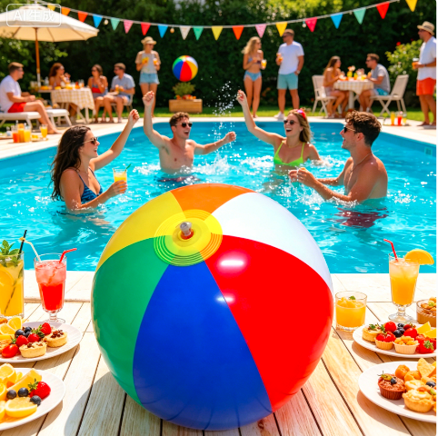 Colorful Inflatable Beach Ball - đánh giá và giá Kids Outdoor Games For Party