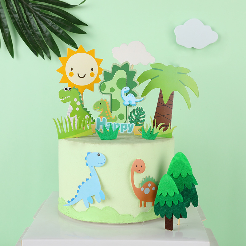 Dinosaur Palm Leaves Cake Topp - đánh giá và giá Kids Outdoor Merry Go Round