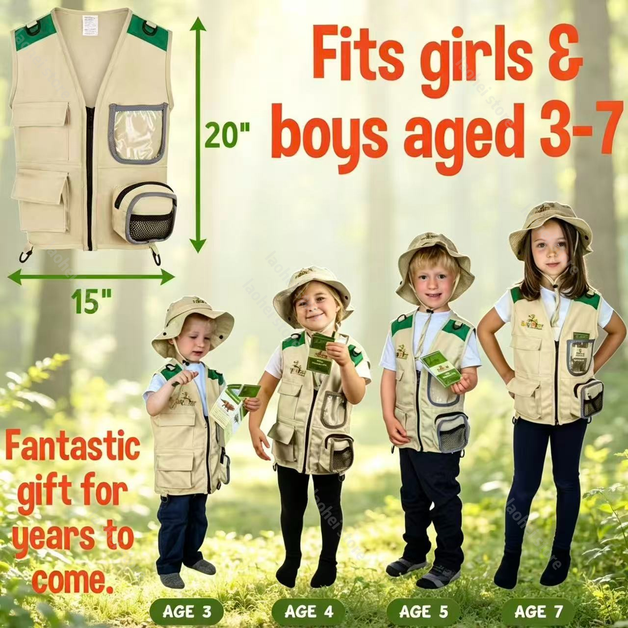 Kids Explorer Vest and Hat Cos - đánh giá và giá Kids Outdoor Hat