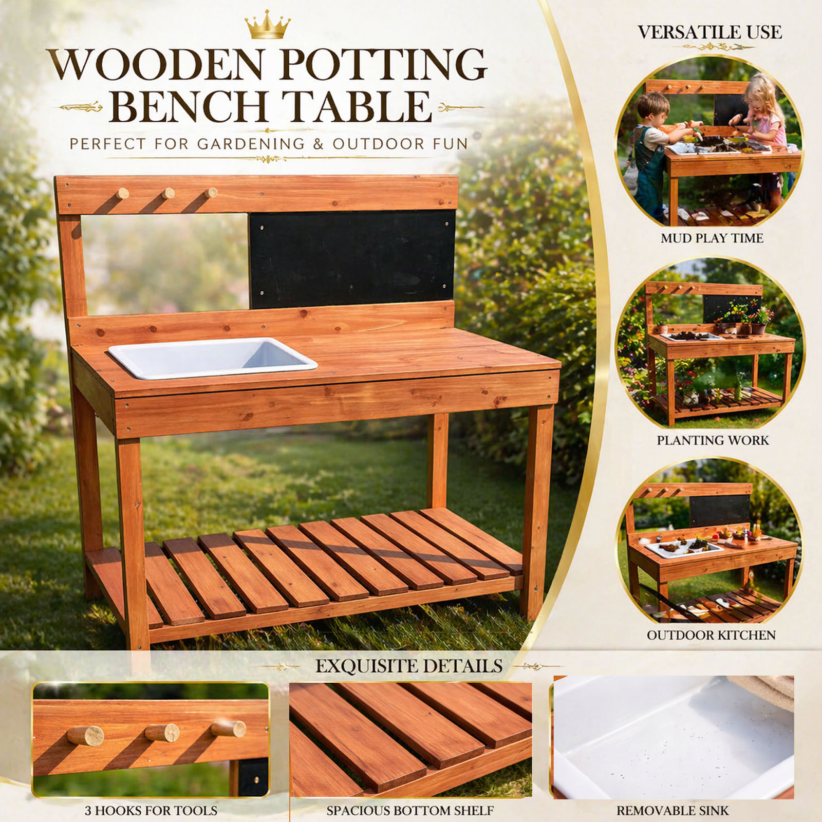 Wooden Potting Benches For Chi - đánh giá và giá Kids Outdoor Table