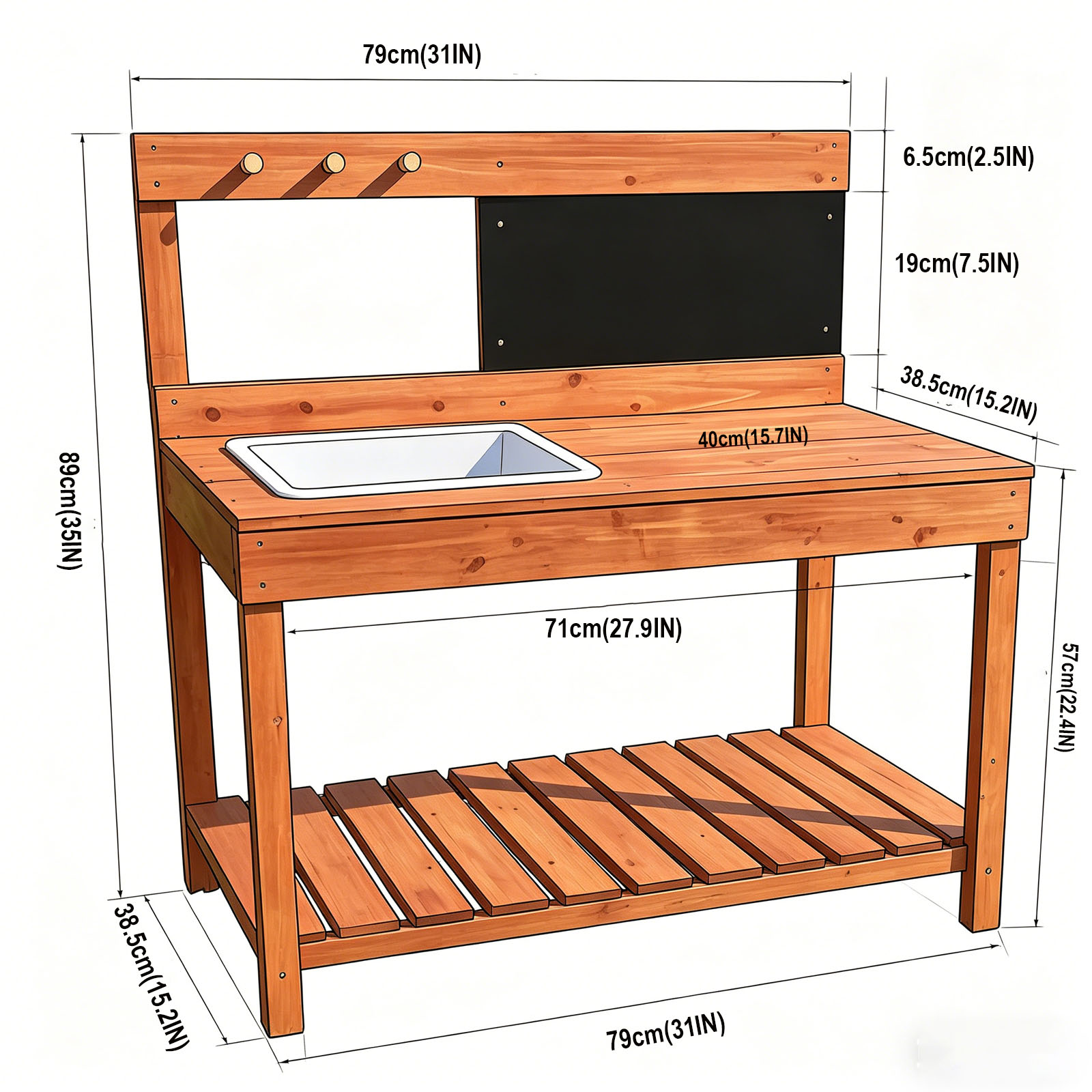Wooden Potting Benches For Chi - đánh giá và giá Kids Outdoor Table