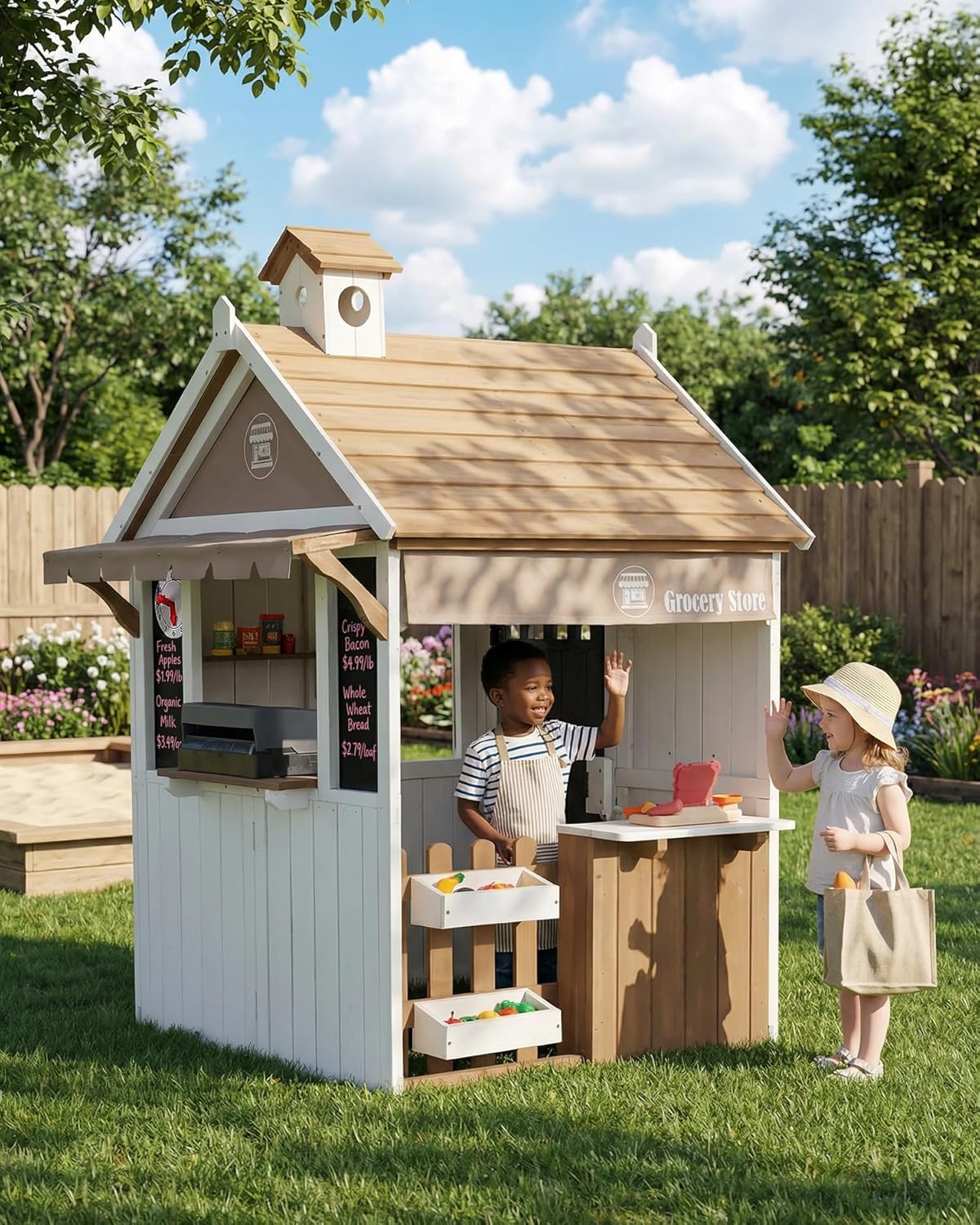 2-in-1 Cedar Wooden Kids Outdo - đánh giá và giá Kids Outdoor Grill