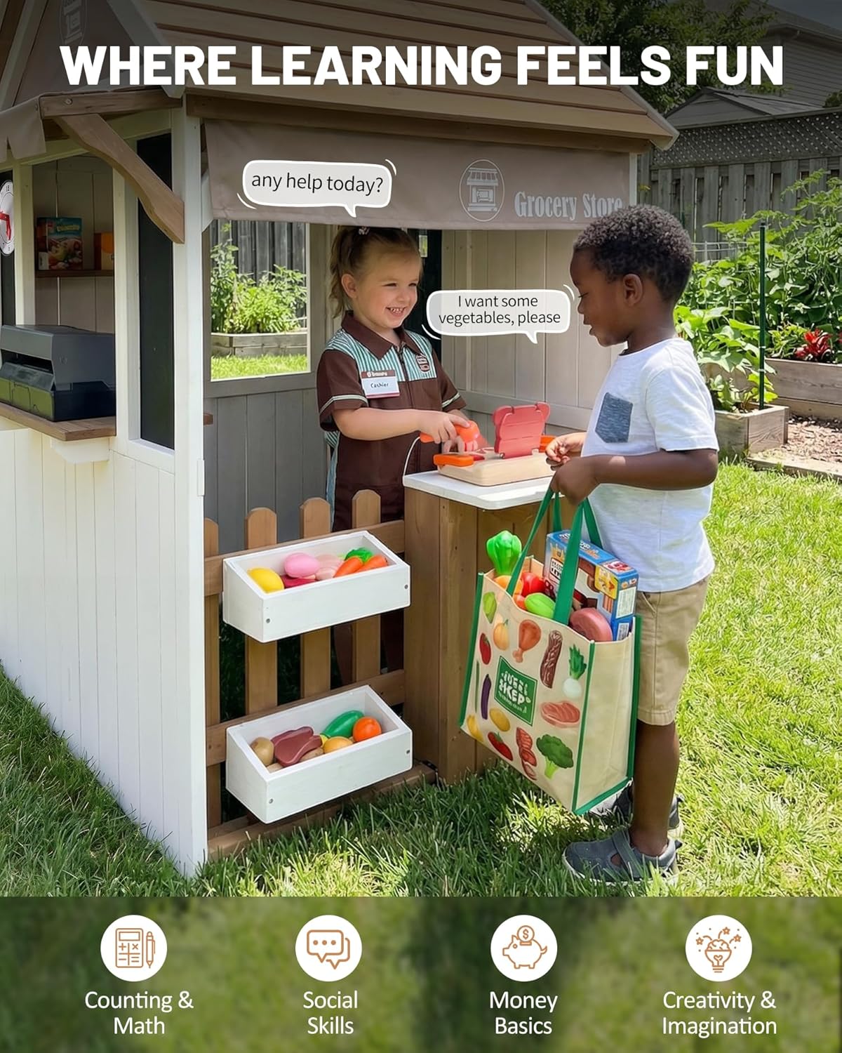 2-in-1 Cedar Wooden Kids Outdo - đánh giá và giá Kids Outdoor Grill