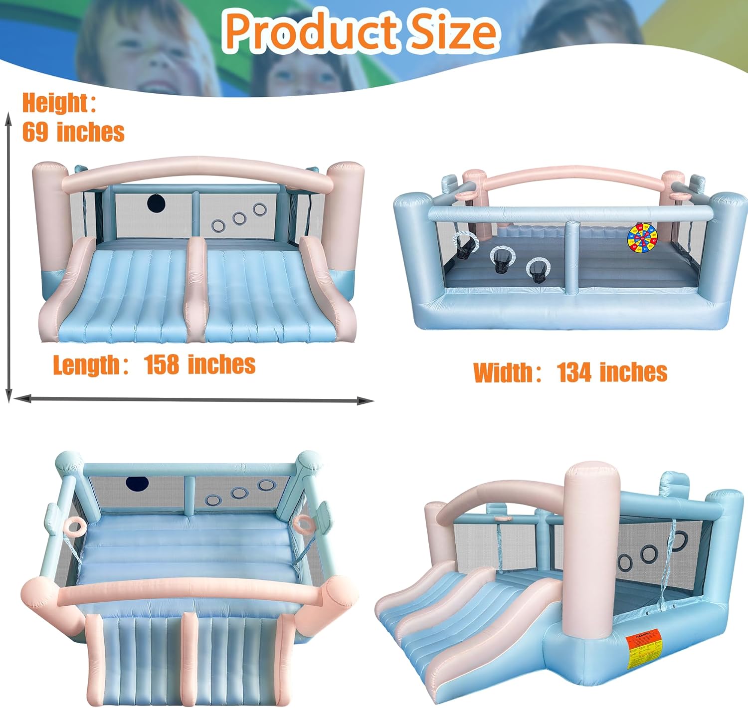 Large 8-in-1 Inflatable Bounce - đánh giá và giá Kids Outdoor Games For Party