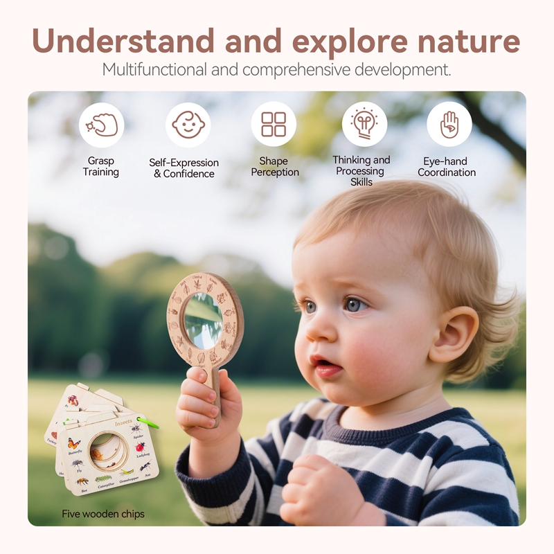 Wooden Montessori Toy Magnifyi - đánh giá và giá Kids Outdoor Explorer Set