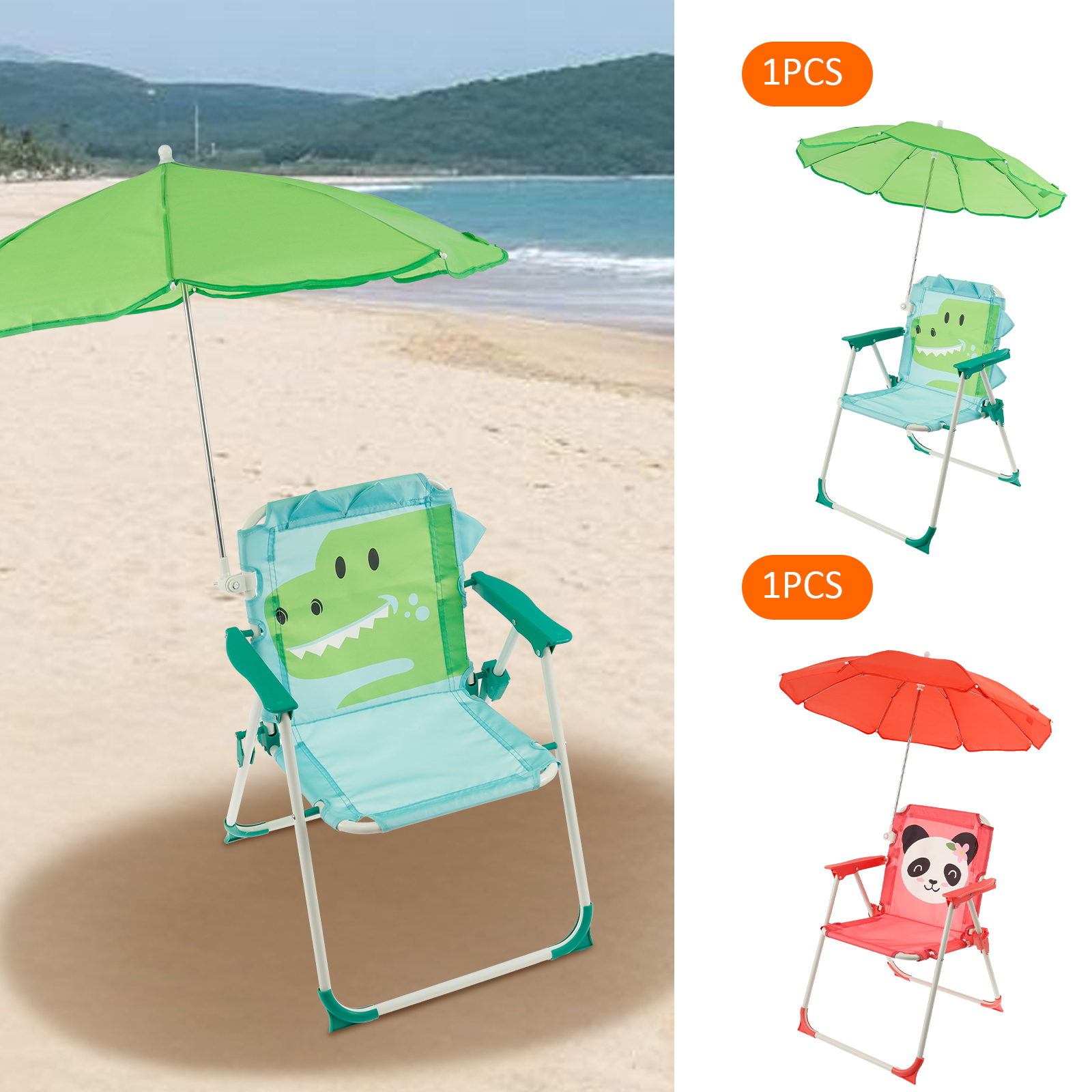 Kids Folding Beach Chair With  - đánh giá và giá Kids Outdoor Lounge Chair With Umbrella